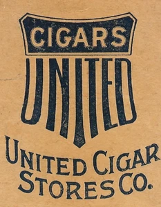 Envoltura de publicidad de cigarros antiguos - United Cigar Stores Co. - Chancellor Cigar - Imagen 1 de 3