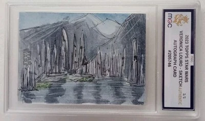 TOPPS STAR WARS OBI-WAN KENOBI ALDERAAN SKETCH CARD GRADED GOLD BY V.LOURO 2023 - Image 1 of 4