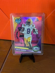 2023 Bowman U Chrome Malik Nabers 1st Pink Refractor #74 LSU New York Giants - Picture 1 of 3