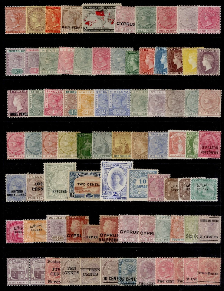 COMMONWEALTH QV MINT COLLECTION, 80+ stamps (#81) - Image 1 of 1