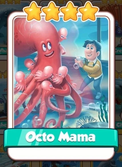 Octo Mama ,High Rare Card from Set Aquarium Trip ,Coin Master Game,Virtual Card - Image 1 of 1