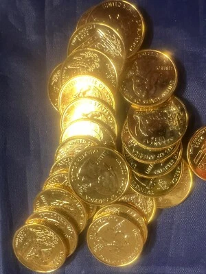 2003 State quarter (24k GOLD PLATED) Arkansas Coin UNCIRCULATED 1 - Image 1 of 2