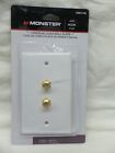 MONSTER DUAL COAX WHITE WALL PLATE 2 CONNECTORS