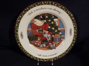 INT'L CHINA SUSAN WINGET A CHRISTMAS STORY NIGHT BEFORE CHRISTMAS DINNER PLATE - Picture 1 of 4