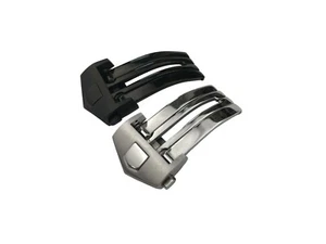 Cierre de despliegue de acero inoxidable plateado o negro 18 20 22 mm para reloj Tag Heuer - Imagen 1 de 5