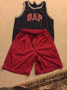 EUC GAP Kids Boys Cotton Tank And mesh Shorts- Shirts M 7-8 - Picture 1 of 4