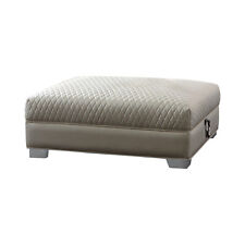 Coaster Chaviano Ottoman with Quilted Top White Rectangular