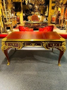 Q'Majestic French Bureau Plat Desk Antique Andre C.Boulle - Picture 1 of 17