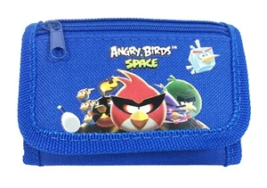 1PC Angry Birds Kids Tri-Fold Wallet Coin Holder Bag [Blue] - Picture 1 of 3