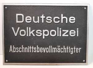 Deutsche Volkspolizei DDR ABV 21 x 29 cm sehr seltenes orginal Metallschild - Bild 1 von 4