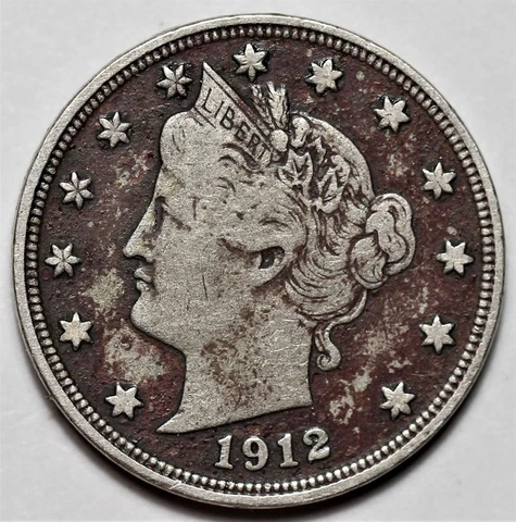 1912-S Liberty Head Nickel - Semi-Key 5c Coin - L37 Cover