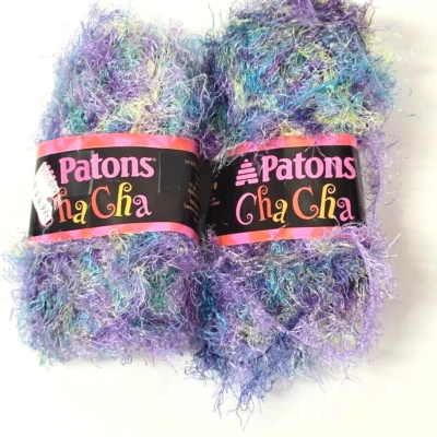 Patons Cha Cha Disc. Accent Yarn - LOT OF 2 - Color Vegas - 1.75oz, 77 yds each - Image 1 of 3