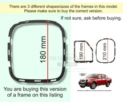 THE TUNING-SHOP Anello telaio in plastica inferiore ghetta cambio 180 mm adatto a Nissan Navara 2005-2012