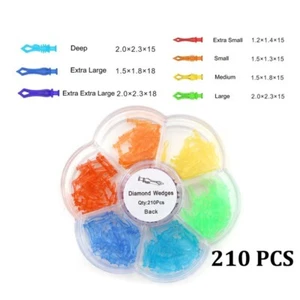 210Pcs Dental Diamond Wedges Matrix Diastema Adaptive Interdental Teeth Wedge - Picture 1 of 11