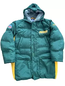 VTG Reebok Goose Down Green Bay Packers NFL Football Puffer Coat Jacket Mens XL - Picture 1 of 6