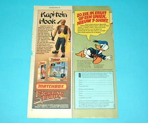 FIGHTING FURIES MAGAZINE ADVERT 1970s DONALD DUCK HOLLAND MATCHBOX - Bild 1 von 1