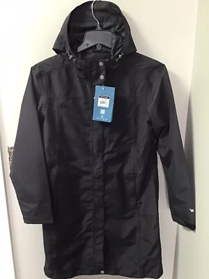 Jaqueta Trench White Sierra Global Rain Preta Feminina T2205W Tamanho Médio Nova Com Etiqueta A4 - Imagem 1 de 4