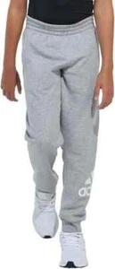Adidas Boys’ Jogger Pants – Gray/White, Size XL (18-20) - Picture 1 of 4