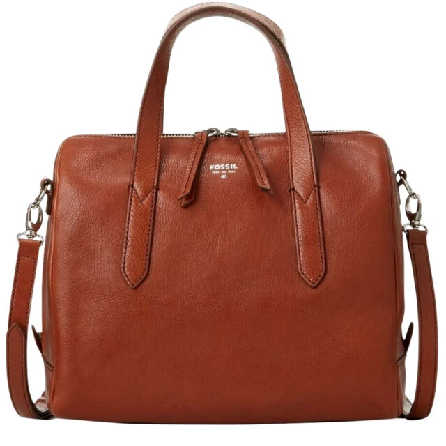 Fossil Sydney Satchel Medium Women's Leather Handbag - Brown