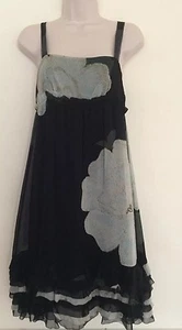 Stunning DVF Silk Sleeveless Knee Length Floral Dress with Ruffled bottom Sz 2 - Picture 1 of 7