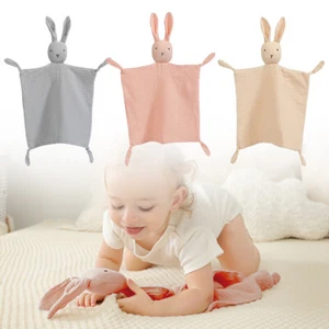 Soft Cotton Bunny Comforter Muslin Blanket Unisex Vivid Interest Safe - Picture 1 of 11