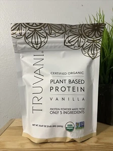 NEW TRUVANI PLANT BASED PROTEIN VANILLA FLAVORED 10.47 OZ USDA ORGANIC EXP 10/26 - Picture 1 of 5