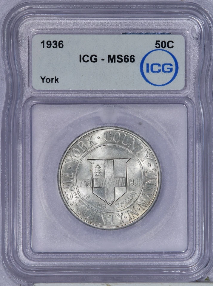 1936 York Half Dollar 50C ICG MS66 - Image 1 of 2