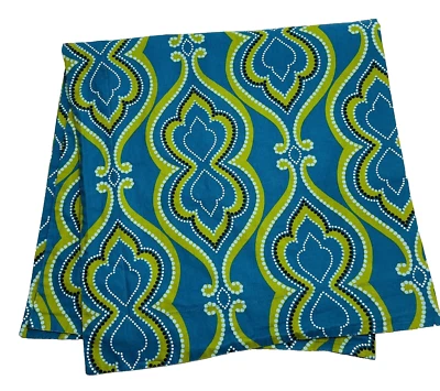Almohada Euro POTTERY BARN Simulada Azul Verde Lima Mediterránea Paisley Algodón 30" Foto 1 de 4