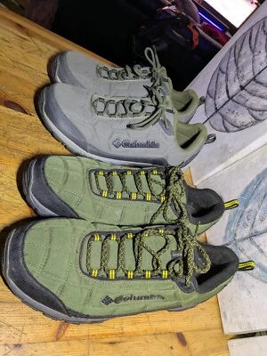 Columbia Winter Shoes-Sz13- Set Of 2- Insulated 1-green + 1 Grey-Excellent Cond. - Image 1 of 4