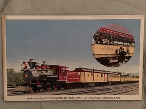 1949 Chicago Railroad Fair "Schmalspur Deadwood Central Train" Postkarte - Bild 1 von 2