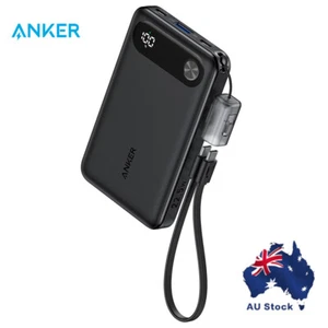 Anker Power Bank 10,000mAh Portable Charger with Built-in USB-C Cable - Picture 1 of 5