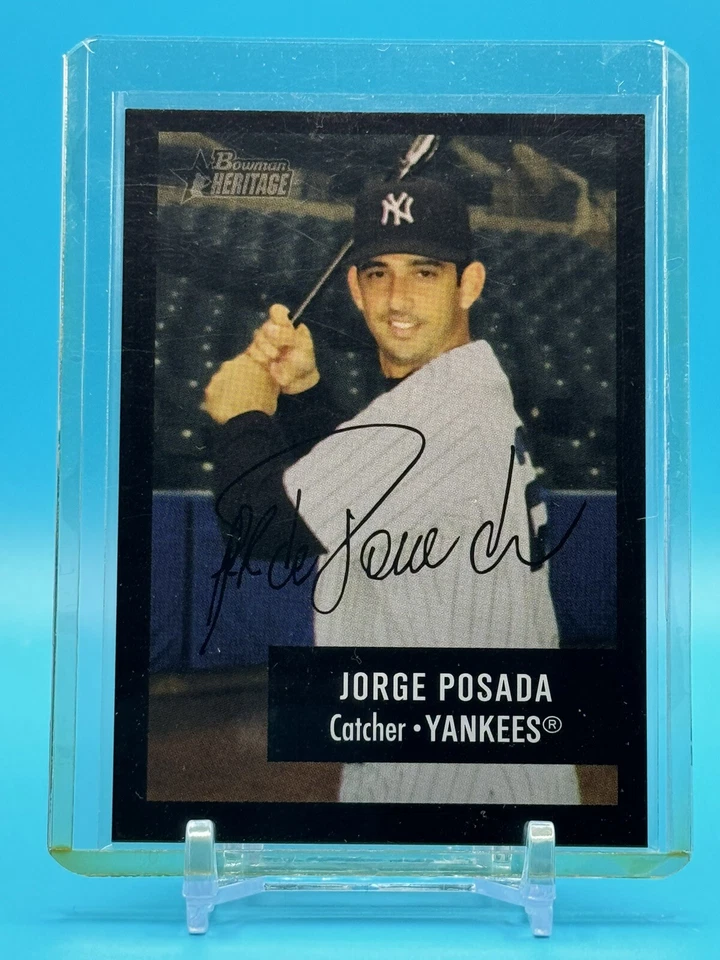 2003 Bowman Heritage Black Border Signature Jorge Posada New York Yankees #1 - Image 1 of 2