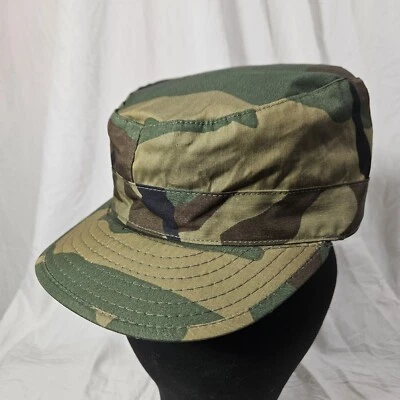 6 3/4 - US Military Hat Camouflage BDU Patrol Cap Woodland Camo Army Class 1 USA - Image 1 of 4