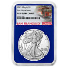 2023-S Proof $1 American Silver Eagle NGC PF70UC FDI Trolley Label Blue Core