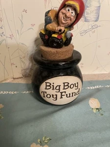 Vintage Ceramic Big Boy Toy Bank Jar, Adult Coin Bank! - Picture 1 of 5