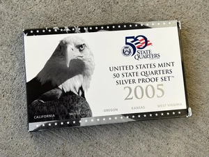 2005 State Quarter Silver Proof Set U.S. Mint Packaging OGP COA Quarters - Bild 1 von 3