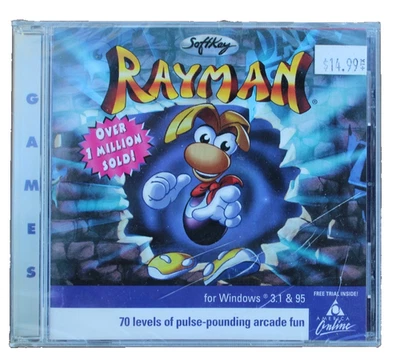 Rayman PC Game CD Rom Windows 3.1/95/98 CIB Complete Ubisoft NEW / SEALED - Image 1 of 2