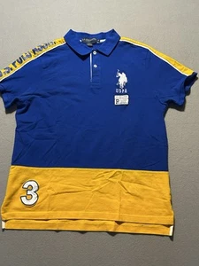 US Polo Assn Big Pony number 3 Graphic Polo Shirt Size XL Streetwear Preppy - Picture 1 of 12