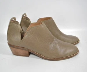 Women's Taupe Lucky Brand Pull On Ankle Booties Fayth 2 Size 6.5 M - Picture 1 of 9