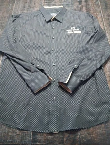 Armani Exchange Designer Button Down Hemd XXL geometrisches gesticktes Logo - Bild 1 von 9