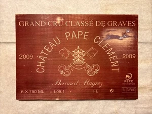 1 Rare Wine Wood Panel Chateau Pape Clement Vintage CRATE BOX SIDE 6/25 455 - Picture 1 of 2