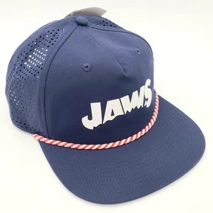 Universal Studios Jaws 50th Anniversary Adult Flat Bill Cap Baseball Hat New Tag - Picture 1 of 4
