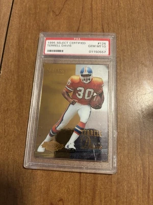 Edición certificada selecta 1995 - novato Terrell Davis #126 (RC) Foto 1 de 2