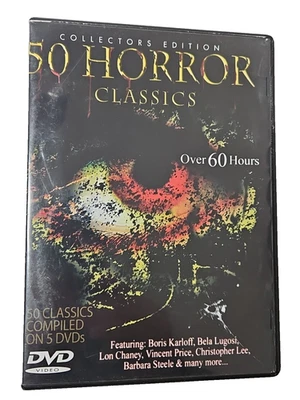 50 Horror Movie Classics-5 DVD Collectors Edition 2005 60+hrs VG+/VG - Image 1 of 4