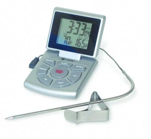 CDN Digital Programmable Probe In Oven Thermometer and Timer, Silver - Picture 1 of 3