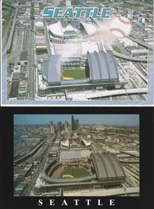 (2) Cartoline Seattle Mariners T-Mobile Park & NFL Seahawks Lumen Field Stadium - Foto 1 di 2