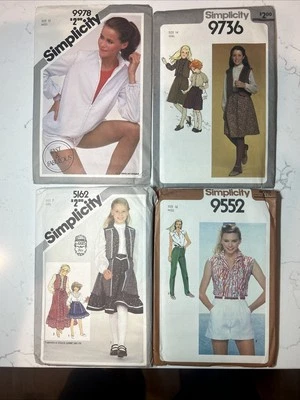 Women’s Vintage Simplicity Sewing Patterns (4) New  9978 9736 5162 and 9552 - Image 1 of 4