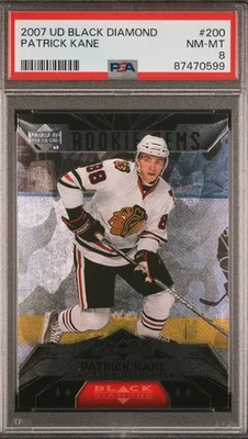 2007 UPPER DECK BLACK DIAMOND #200 PATRICK KANE ROOKIE - PSA 8 - Image 1 of 2