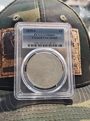 1878 S Morgan Silver Dollar PCGS Genuine Cleaned-UNC Detail #20 - Image 1 of 4