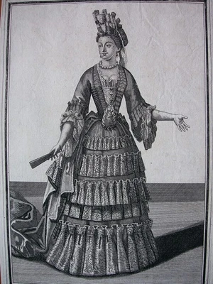 "JUNGE KIELERIN, VIRGO KILONIENSIS" P. J. LEIDENHOFFER, KUPFERSTICH, ~1700 - Bild 1 von 4